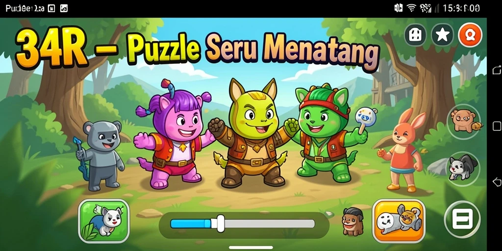 Screenshot gameplay 34R yang menarik dan menantang.