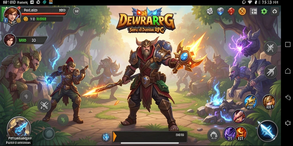 Tampilan gameplay RPG yang mendebarkan dan penuh aksi.