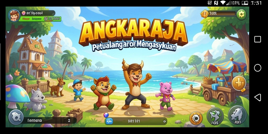 Screenshot gameplay seru dari ANGKARAJA dengan grafik yang menarik.