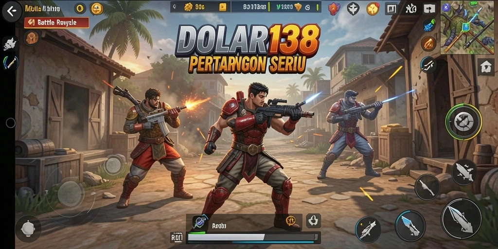 Screenshot gameplay DOLAR138 yang menunjukkan aksi seru Battle Royale.