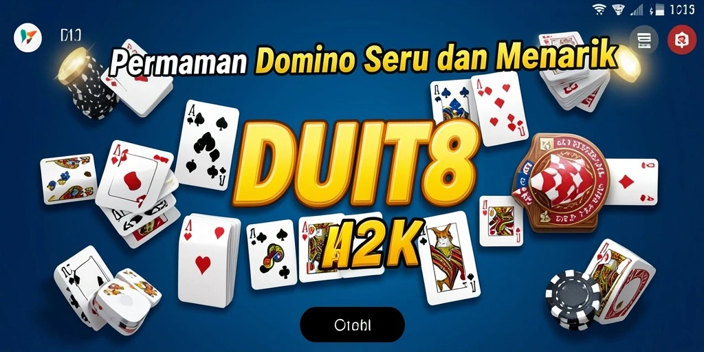 Screenshot utama DUIT8 menampilkan gameplay seru permainan Domino.