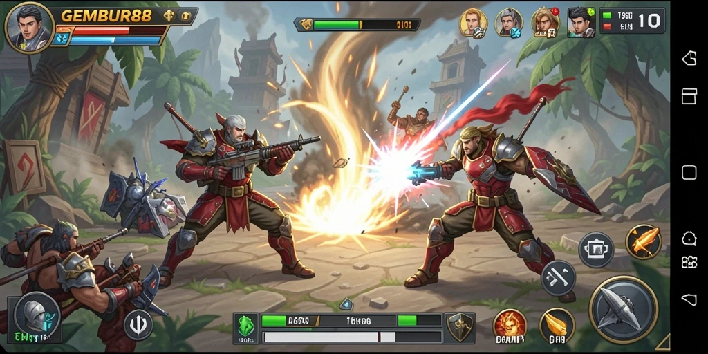 Tampilan permainannya yang menegangkan dan strategis.