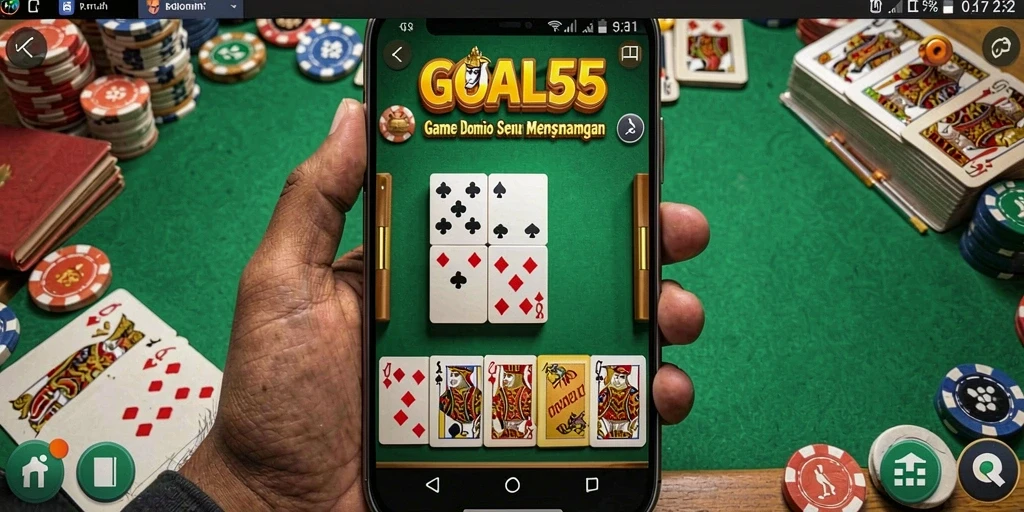 Tampilan gameplay seru dari permainan Domino GOAL55.