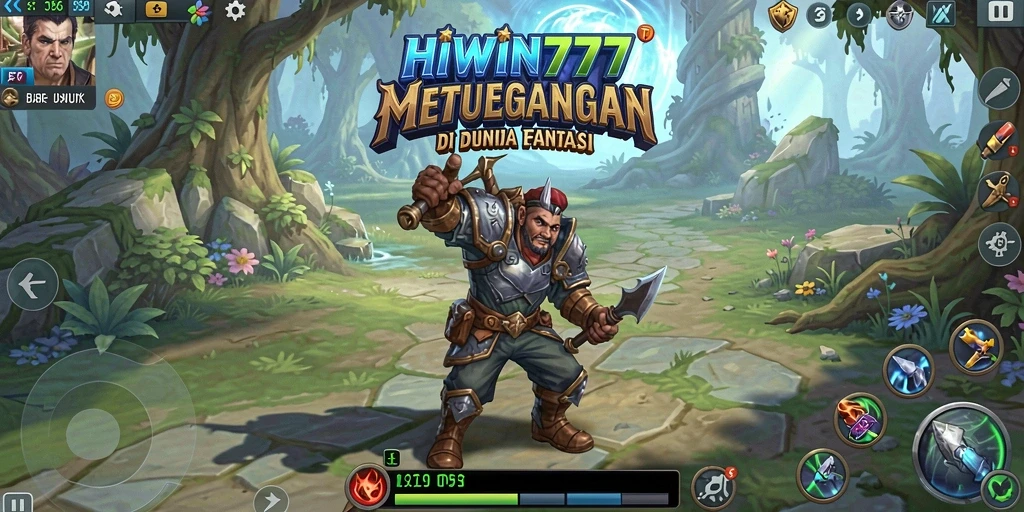 Screenshot gameplay HIWIN777 menampilkan aksi petualangan seru di dunia fantastis.
