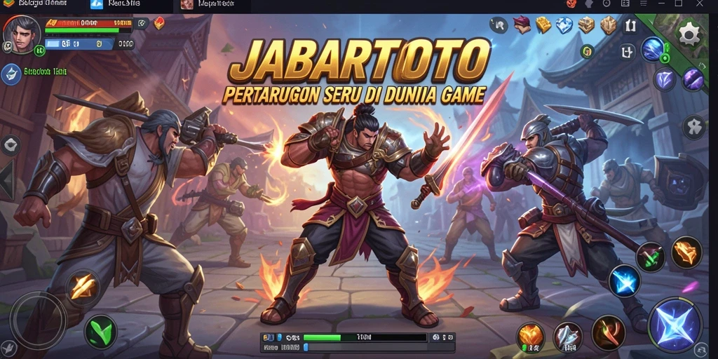 Tangkapan layar permainan JABARTOTO dengan pertarungan yang intens dan grafis menawan.