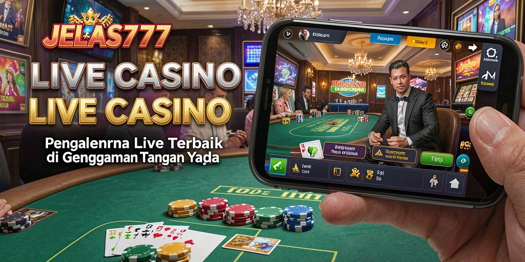 Screenshot gameplay <strong>JELAS777</strong> menampilkan dealer langsung dan interaksi pemain.