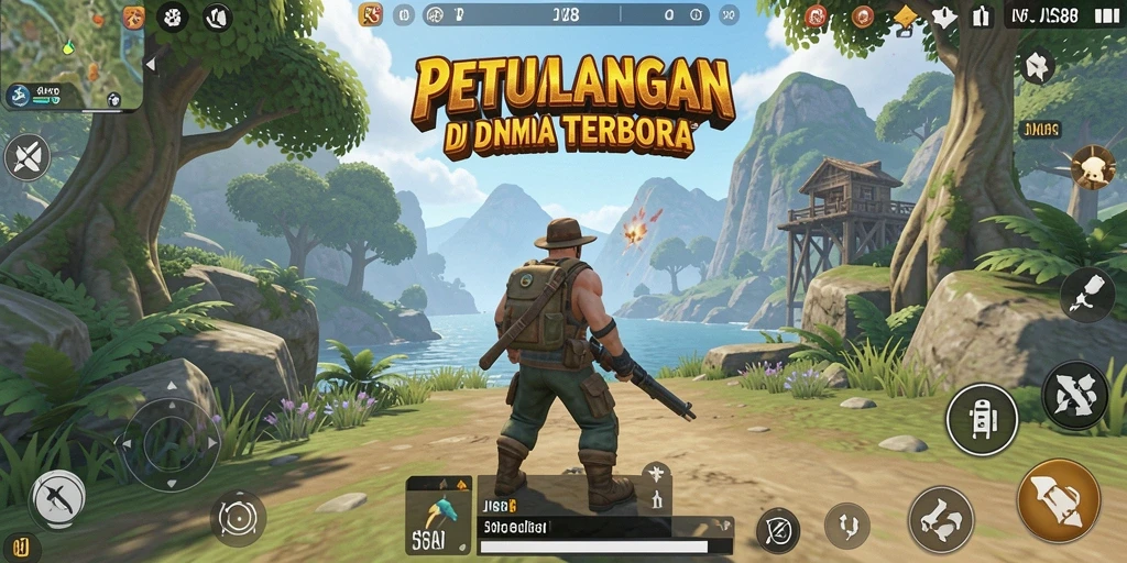 Tampilan gameplay JVS88 yang menakjubkan di dunia terbuka.