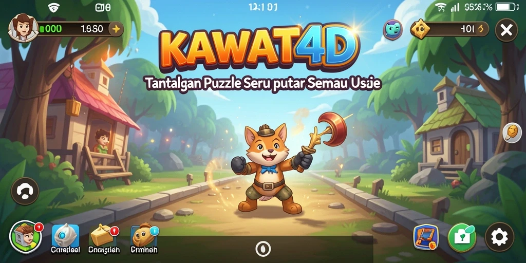 Tampilan gameplay KAWAT4D yang menantang dan mengasyikkan.