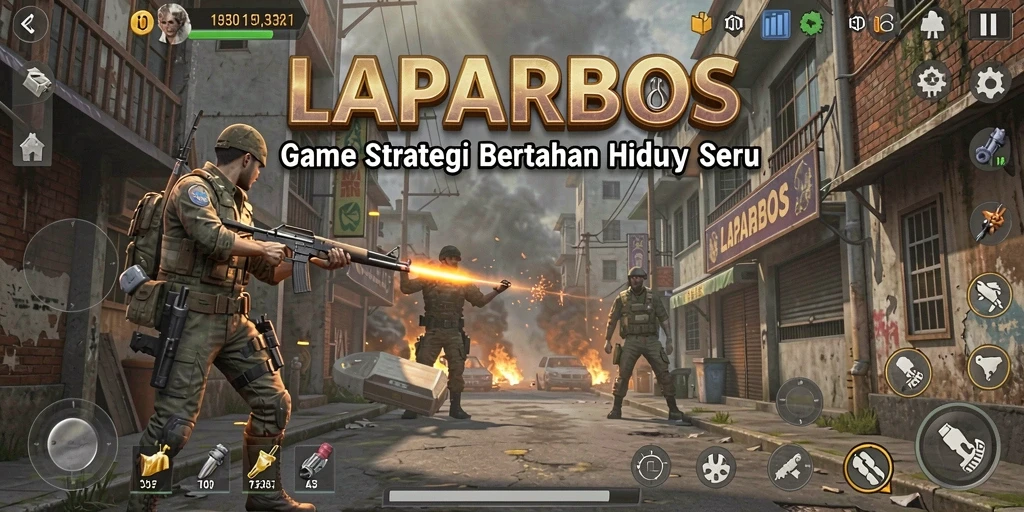Tampilan menyerupai kerajaan megah dalam gameplay LAPARBOS.