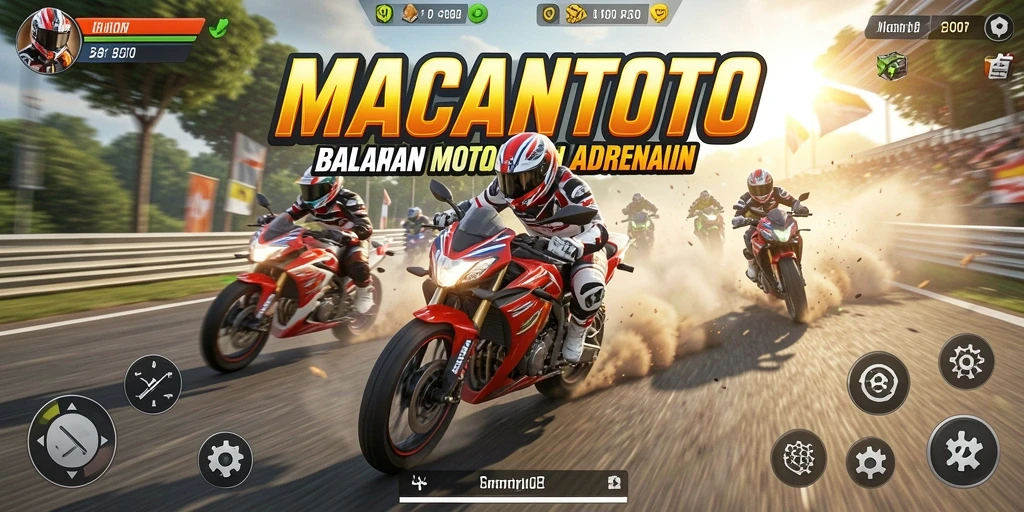Tampilan seru balapan motor di MACANTOTO.