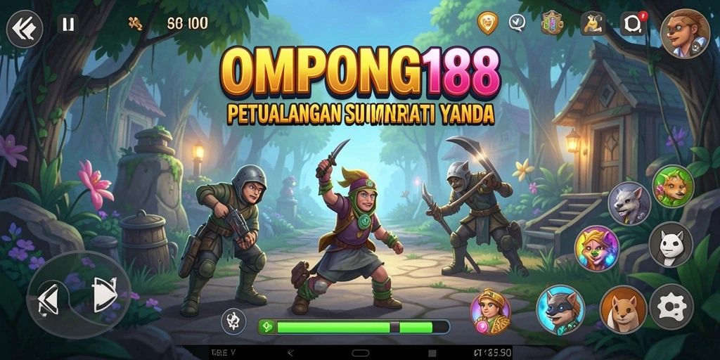 Tampilan gameplay OMPONG188 yang memikat dari petualangan seru.