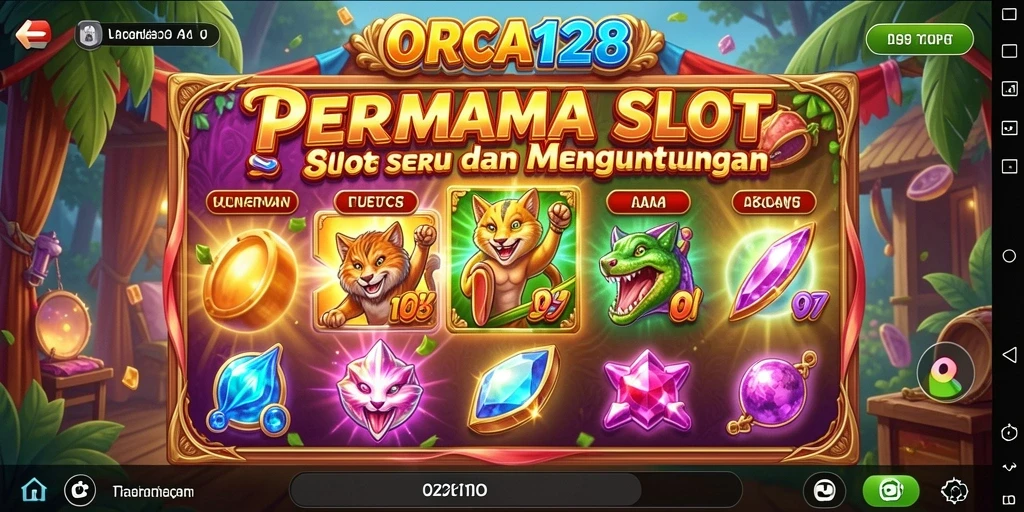 Gameplay seru ORCA128 dengan berbagai tema slot yang menarik.