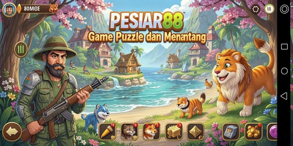 Tangkapan layar PESIAR88 menampilkan gameplay puzzle yang menarik.