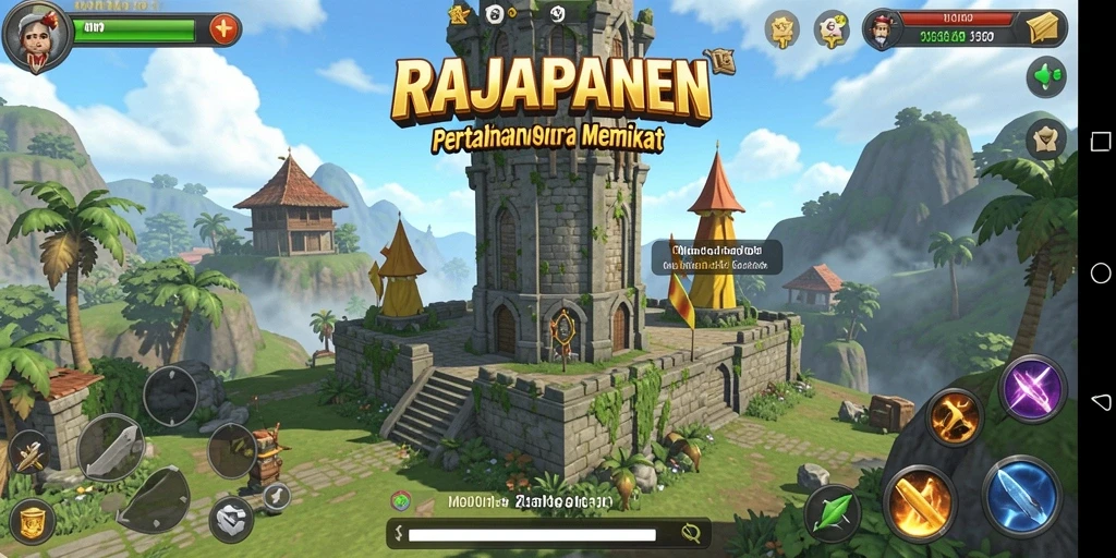 Tampilan aksi menara dalam RAJAPANEN saat melawan musuh.