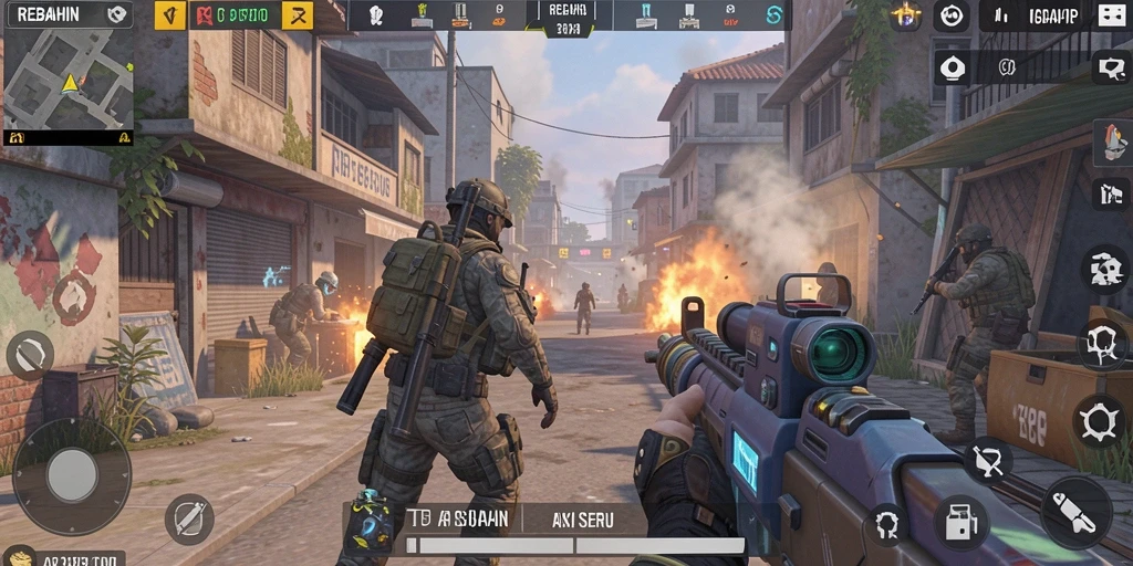 Screenshot gameplay menampilkan aksi seru di REBAHIN.