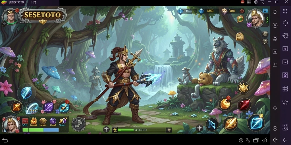 Tangkapan layar SESETOTO menunjukkan pertarungan seru dalam dunia RPG.